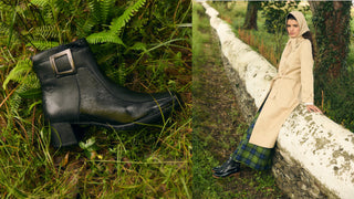 Bottes et chaussures noir en cuir pour femmes de la marque Dorking 
